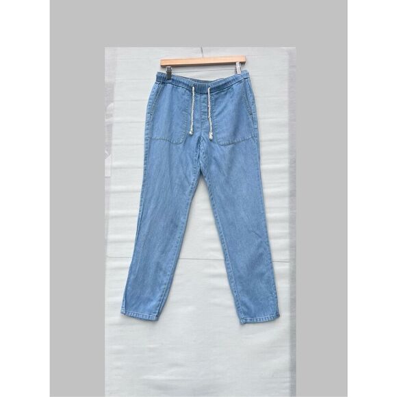 J . Jill Denim jogger pant with rope tie closure Women’s Size Small - Picture 1 of 5